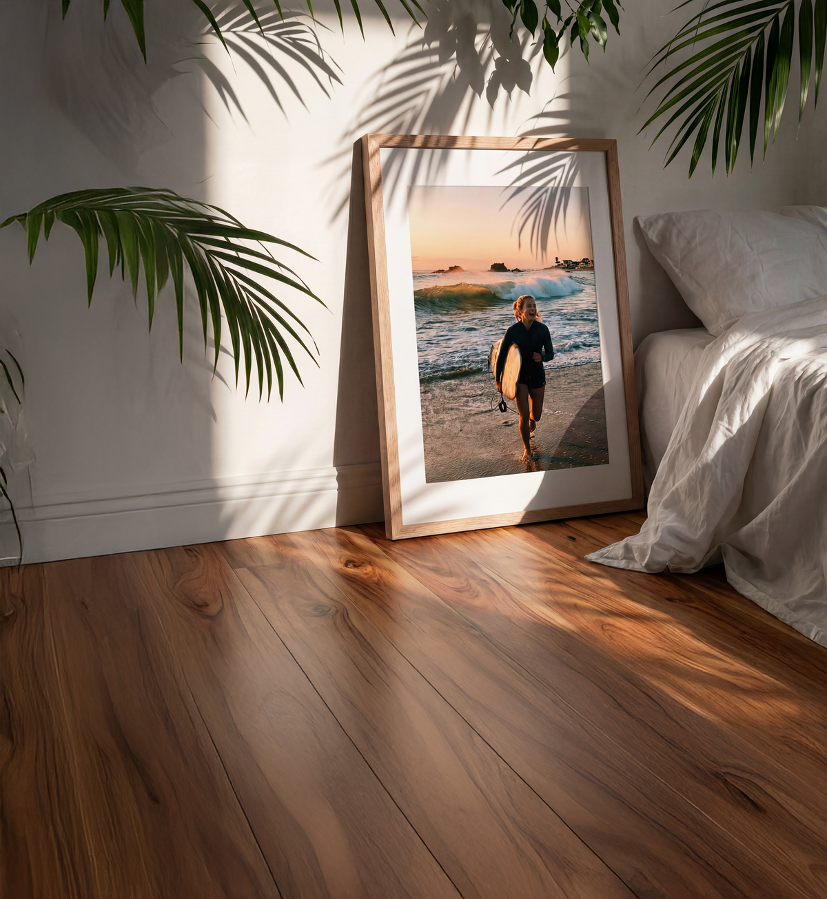 Printed photo in a frame